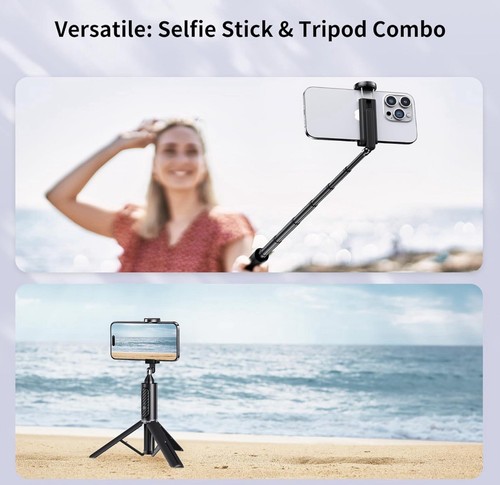 ATUMTEK 3-in-1 Selfie Stick Tripod with Bluetooth Remote – Aluminum, Extendable - Picture 9 of 11