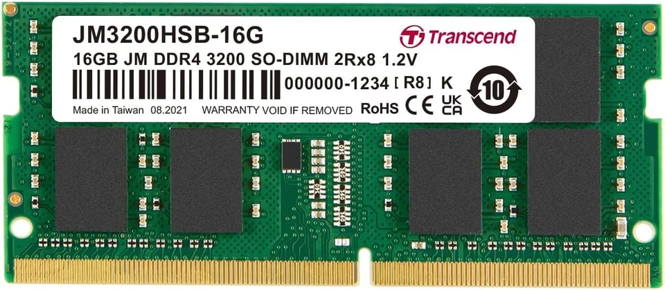 Transcend DDR4 DRAM Module (JetRam) 3200 Mbps 16GB (JM3200HSB-16G) 16GB_SODIMM(1 - Image 3 of 4