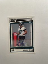 Nakobe Dean -- 2022 Panini Score Signatures Rookie Card Auto #351. rookie card picture