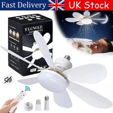 40W LED Ceiling Fan with Lights Dimmable E27 Bedroom Living Room Fan Lamp Modern