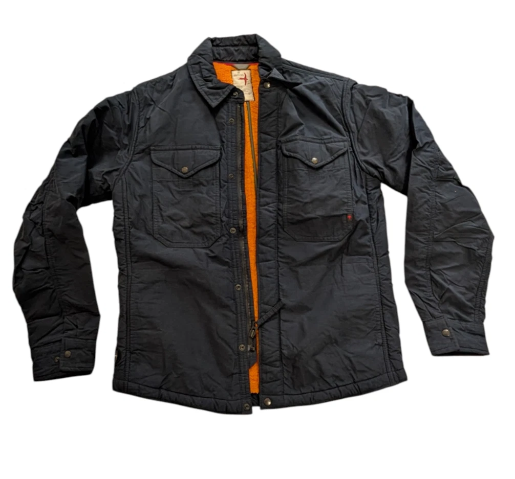 Relwen Fly Waxed CPO Jacket Navy Blue Men Small Sherpa-Lined HUCKBERRY NWOT image 1