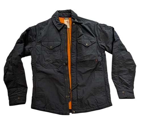 Relwen Fly Waxed CPO Jacket Navy Blue Men Small Sherpa-Lined HUCKBERRY NWOT - product listing photo