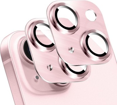 LucBuy 2PCS Metal Camera Lens Protector for iPhone 13 iPhone 13 Mini 3D Texture