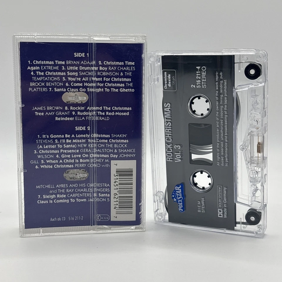 Rock Christmas Vol. 3 MC Tape Kassette -Bryan Adams,Jackson 5,Amy Grant,Boney M - Bild 2 von 4