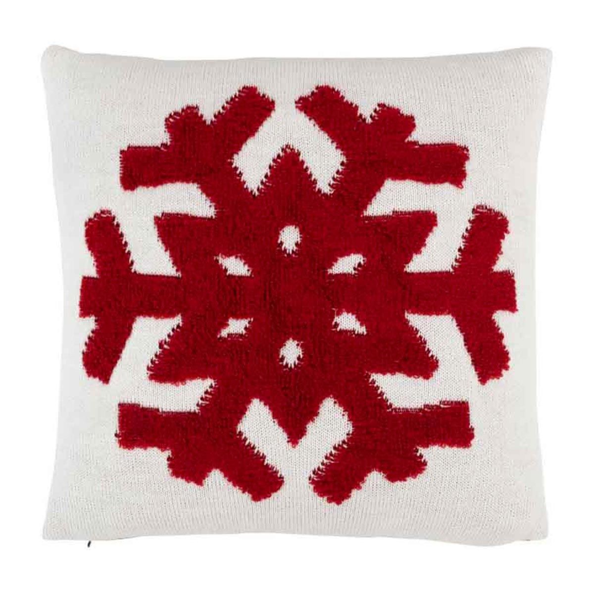 Coussin glaçon rouge 45x45cm pour illuminer un fauteuil de salon contemporain