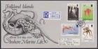Falkland Islands 1994 QEII Marine Life Regd First Day Covers - Fox Bay