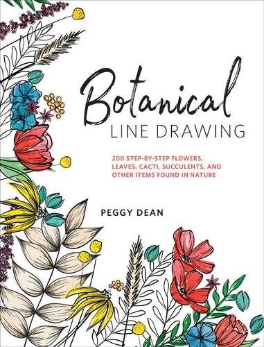 Botanical Line Drawing: 200 Step-by-Step Flowers, Leaves, Cacti, Succulents, and Other Items Found In Nature - Image 11