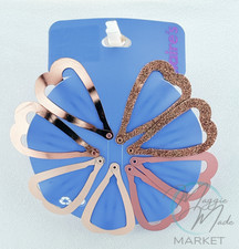WHOLESALE New Claire  s Heart Snap Hair Clips Set   8 Mixed Clips - Lot of 10
