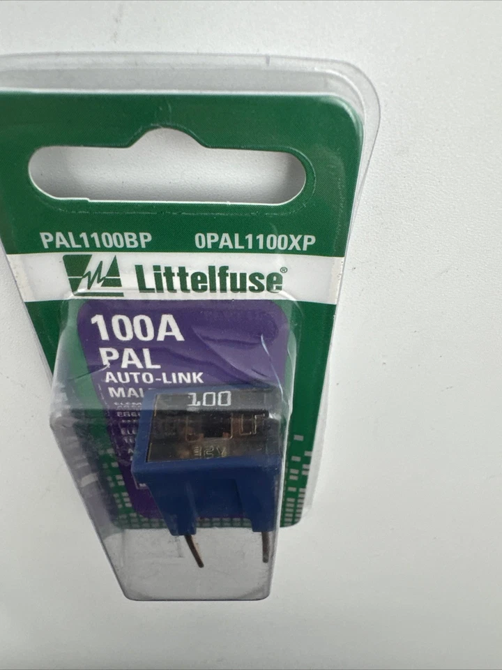 Fusible Littelfuse - Pal 294 32V Macho 100A: 100 Amp, Azul, Pal, 1 Pack: PAL1100BP Foto 3 de 4