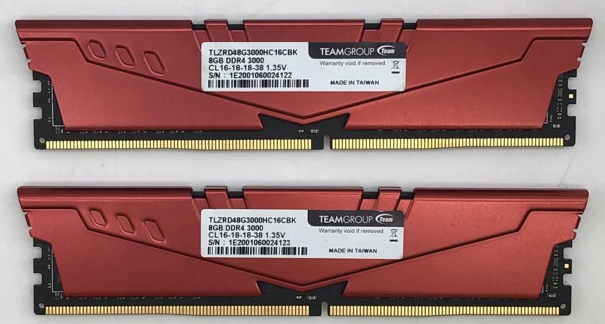 Team Group DDR4 SDRAM 8 GB Capacity per Module Memory (RAM) for
