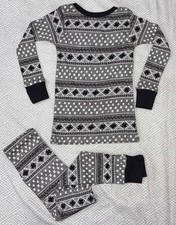 Winter Snowflake Kids Pajama Set  Nordic Patterned Nightwear NWT