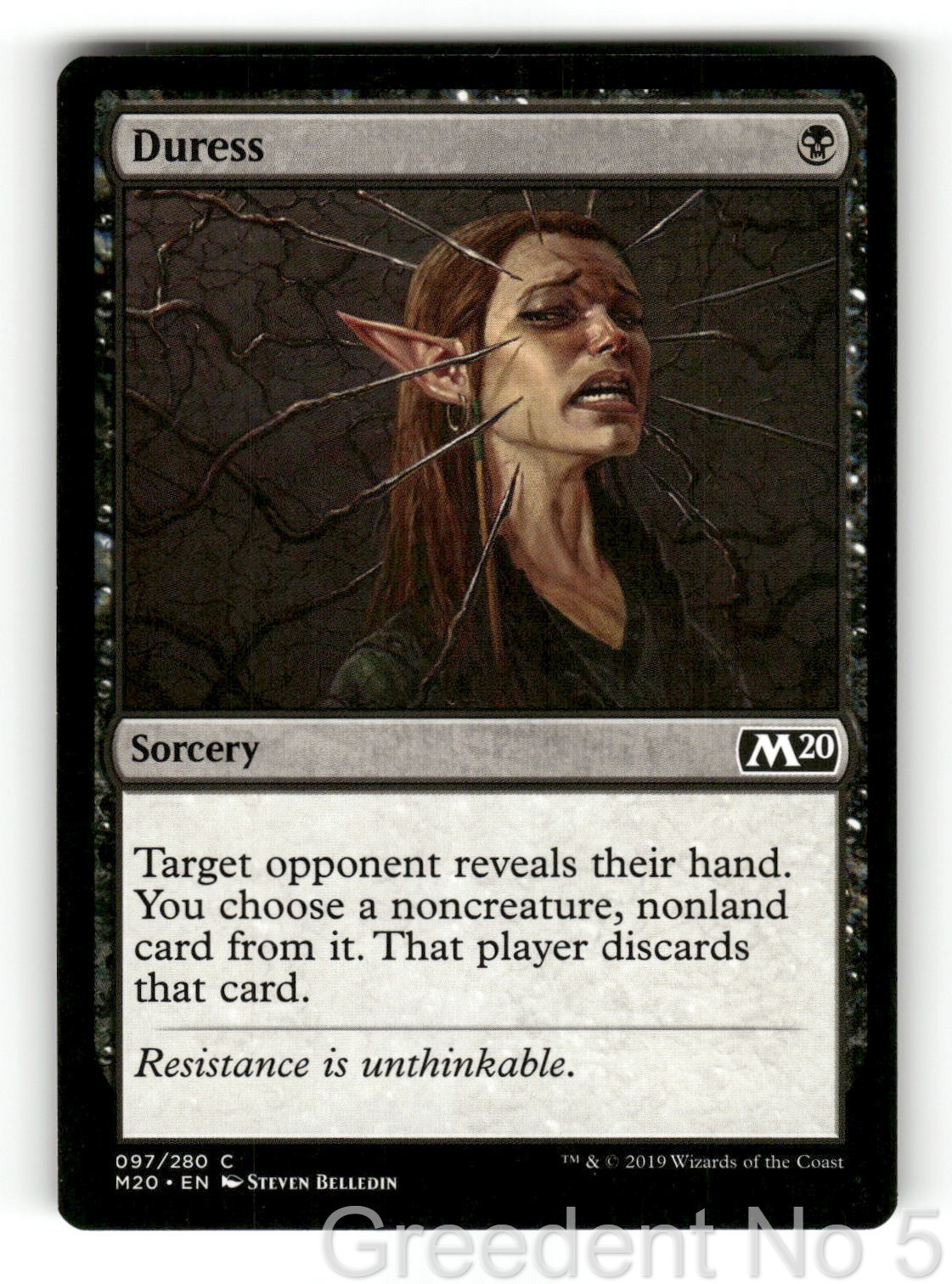 Duress 97 Common Core Set 2020 Magic: The Gathering Lightly Played