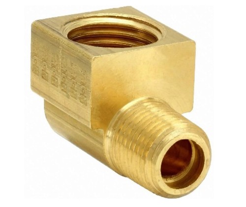 Eaton Weatherhead 402X6 Brass 3/8β X 1/4" NPT Inverted Flare 90Β° Elbow Fitting