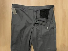Docker Size 38X34 Men's Gray Prostyle Dress Pants Flat Front Classic Fit NWT