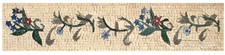 Floral Mosaic Border Tile: Botanical Bathroom Wall Decor 40x8 in 