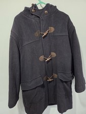 Vintage L.L Bean Wool Duffle Coat Hooded Flannel Lined 90s USA Made Mens Large