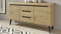 Sideboard 53 Torge Tv Board Lowboard Kommode Wohnzimmer Eiche Artisan Schwarz