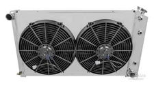 Champion Cooling 4 Row Aluminum Radiator For 68-85 GM 28" Core + Shroud and Fans