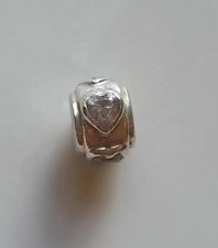 TRUTH silver 925 CZ HEARTS bracelet charm bead