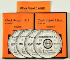 Beginner Clock Repair Course on 4 DVDs video + manual! NEW 2020 Edition!