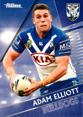 2018 CANTERBURY BULLDOGS NRL Card ADAM ELLIOTT Traders