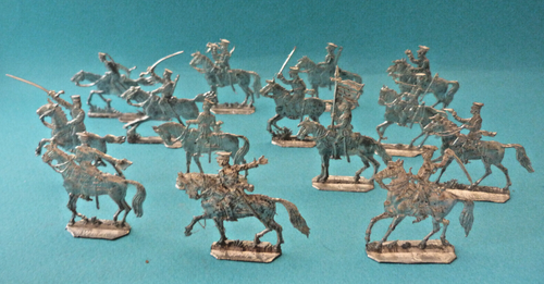 Plats d'étain - Zinnfiguren - Flat Tin : Kilier - 11 cavaliers japonais en 1908