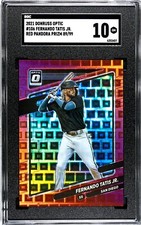2021 Donruss Optic #106 Fernando Tatis Jr. RED PANDORA PRIZM /99 SGC 10 GEM MINT