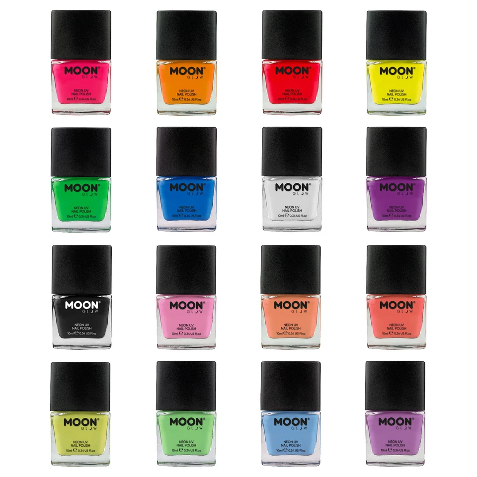 Moon Glow - Neon UV Nail Varnish - Choose from 16 colours - glows under UV!