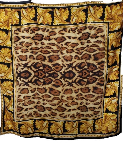 Superbe Foulard soie TBEG vintage 78 x 80 cm
