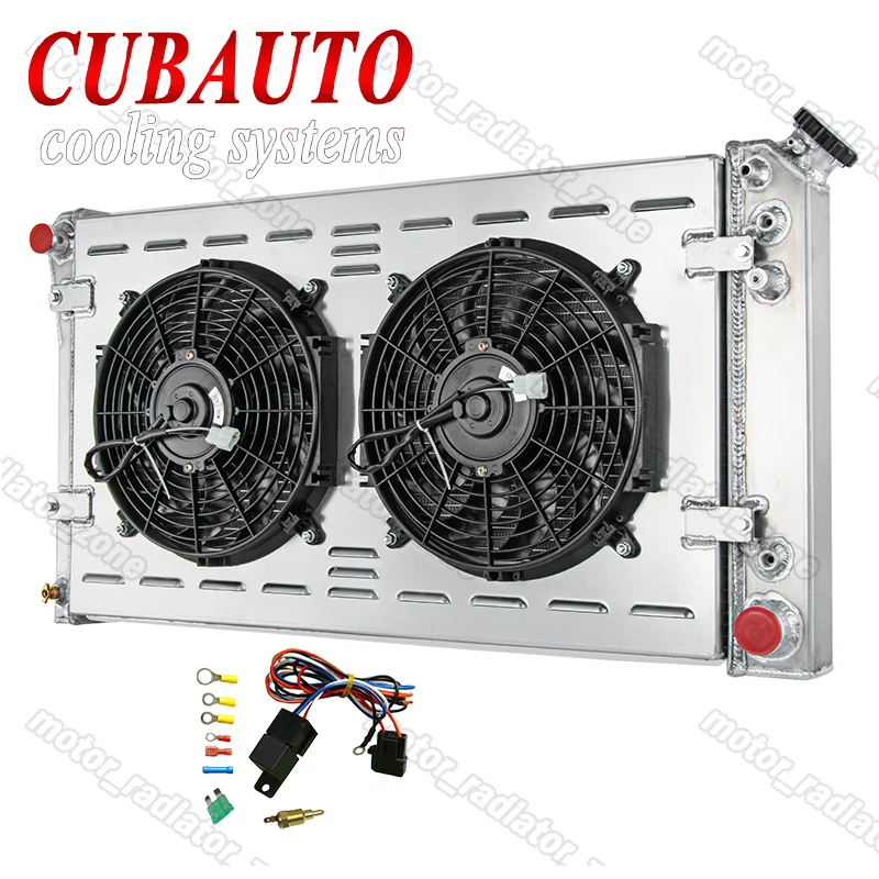 3 ROW Radiator Shroud Fan Fits 1991-93 Chevy Caprice Buick Roadmaster Oldsmobile Foto 2 de 4
