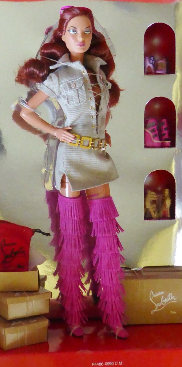 DOLLY FOREVER BARBIE DOLL BY CHRISTIAN LOUBOUTIN w BOOTS SHOES