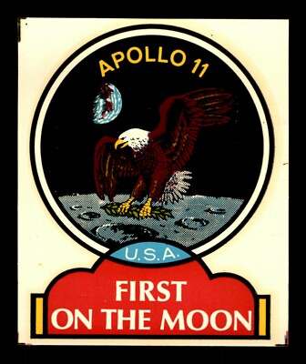 1969 APOLLO 11 First on the Moon DECAL STICKER 3'' X 3.5''