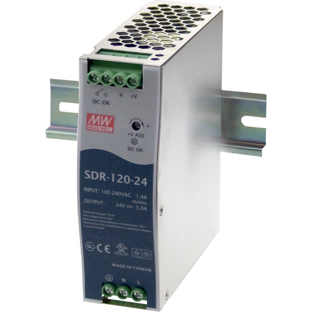 Mean Well SDR-120-12 Alimentatore per guida DIN 12 V/DC 10 A 120 W Num.