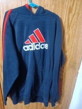 Adidas Boys L Navy Hoodie W/Logo Across Front 41C