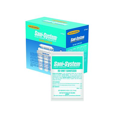 Sani-System Liquid RO Unit Sanitizer 0.25 oz.- Case of 96 Packets