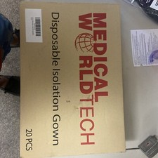 Medical Disposable Lab Coat Gown Blue -20 Pieces