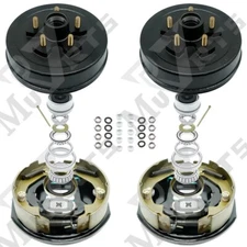 5 on 4.5"Trailer Hub Drum Kit&10" x 2-1/4" Electric Brake Assembly 3500 lbs Axle