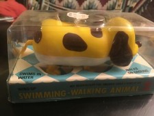 Wind-up Swimming and Walking Doggie by Bandai NIB Vintage 1970s!