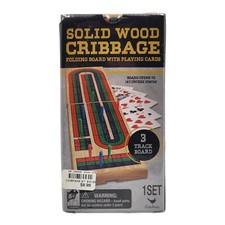Cribbage Set Cardinal Industries Deluxe High Quality Solid Wood Folding