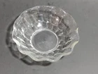 Jeannette Glass HEX OPTIC Honeycomb Crystal Small Ruffled Fruit Bowl 5" x 1.5"