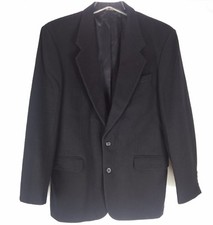OSCAR DE LA RENTA Men's Black Wool/Cashmere Luxury Blazer Jacket Size 41L 