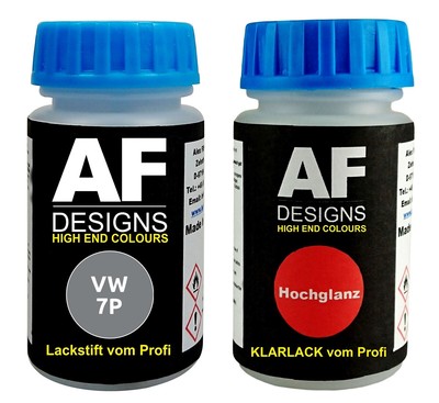 Lackstift für VW Volkswagen 7P Arabesque Silber Metallic Klarlack 50ml Autolack