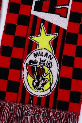 AC Milan Official Serie A Football Crest Fans Scarf (100% Acrylic