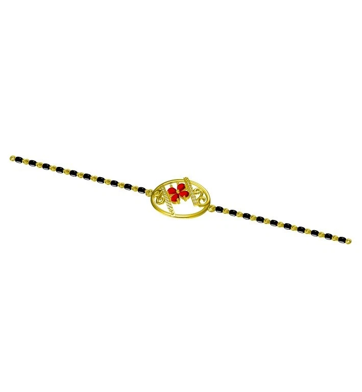Elegant Red Ruby Diamond Bracelet | 18KT Gold | Style MLB-0017 - Image 4 of 4