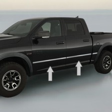 PAQUETE DE MOLDURAS DE PANEL BASCULANTE PARA PUERTA LATERAL PARA DODGE RAM CROMO 09-17