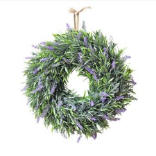 1/2x Large Artificial Plant Wreath Front Door Hanging Lavender Flower Garland UK