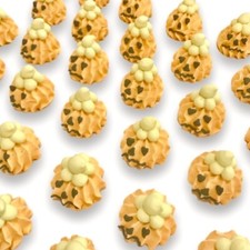 24 Edible Sugar Halloween 3D Pumpkin Cupcake Toppers Cake Decoration Party Treat