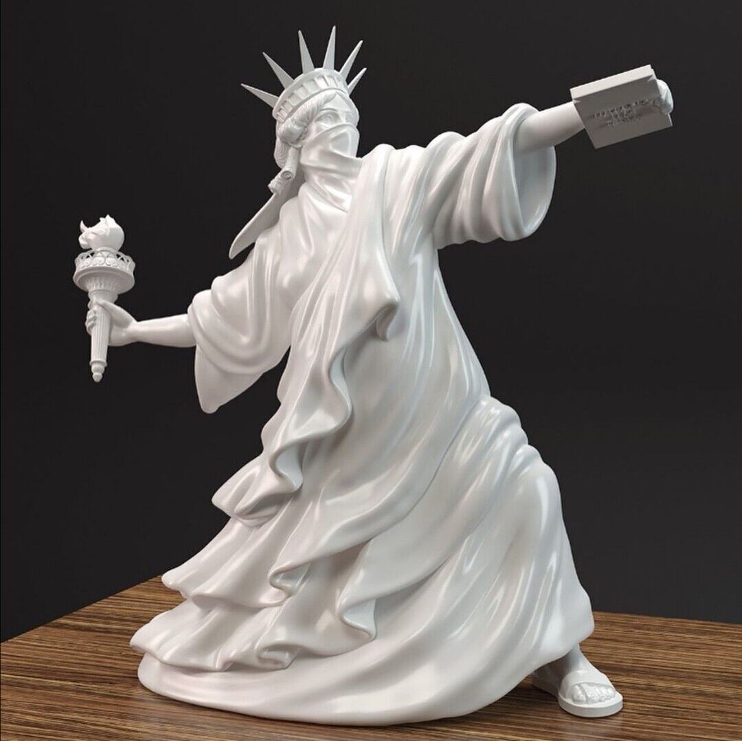 Graffiti Artist BANKSY Statue Of Liberty Bomb Hugger Graffiti Artist BANKSY Statue Of Liberty Bomb Hugger