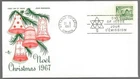 Canada 1967 Rosecraft "A" Cachet FDC: 5¢ Xmas- Children, Unaddressed -Sc #477