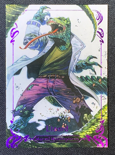 Lizard 2018 Upper Deck Marvel Masterpieces Level 1 Epic Purple /199 Card #8